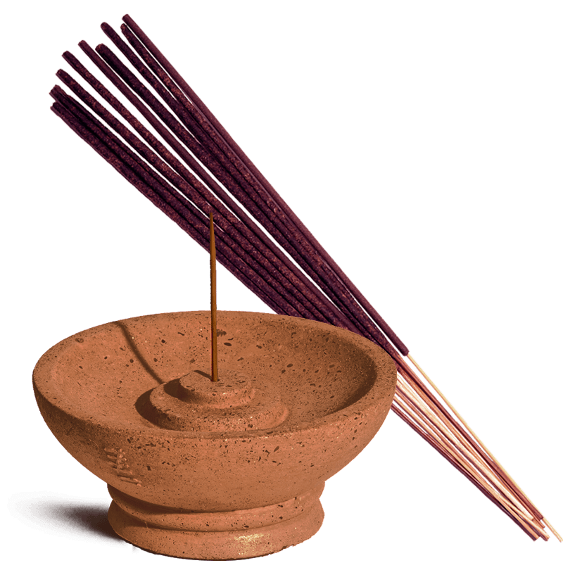 Terracotta Incense Holder + Incense