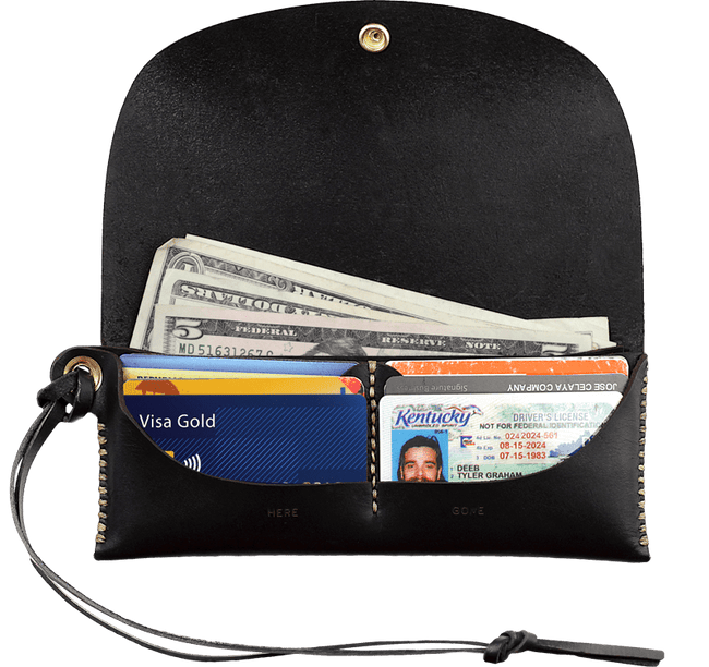 Leather Wallet Open