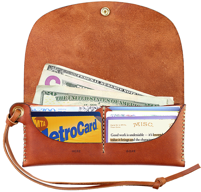 Leather Wallet Open