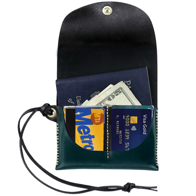 Leather Wallet Open