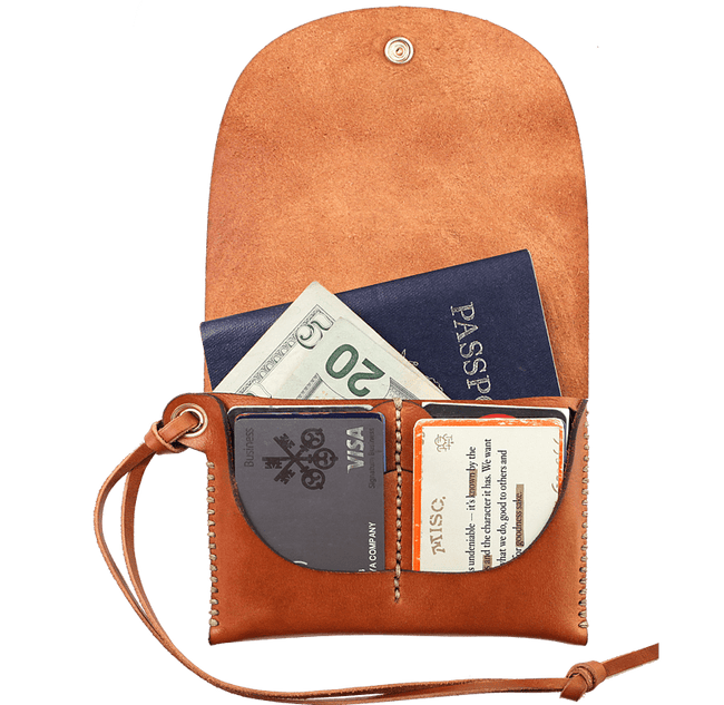 Leather Wallet Open