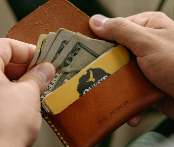 Leather Wallet Open