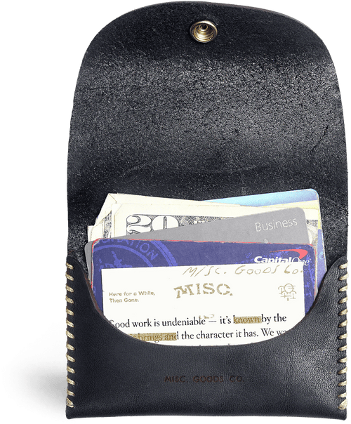 Snap Wallet Black Open
