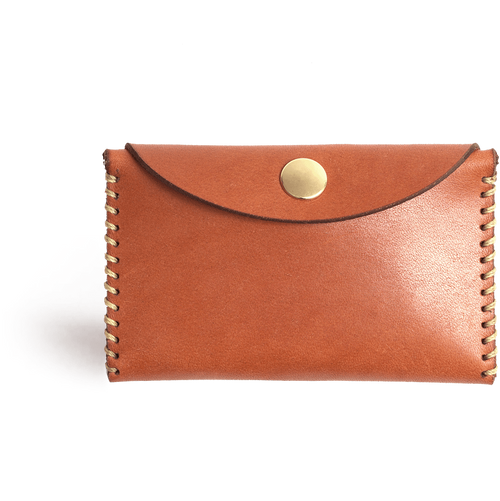 Snap Wallet Tan Closed