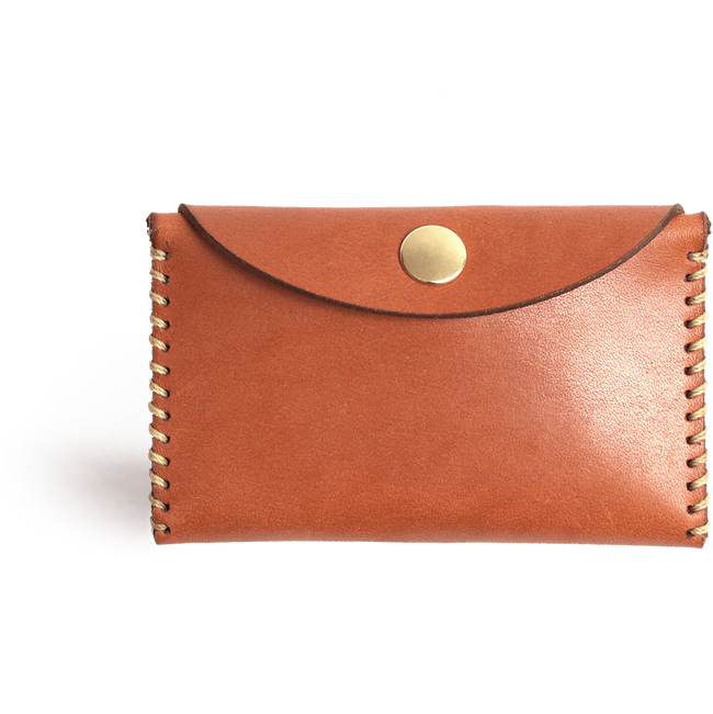 Snap Wallet Tan Closed