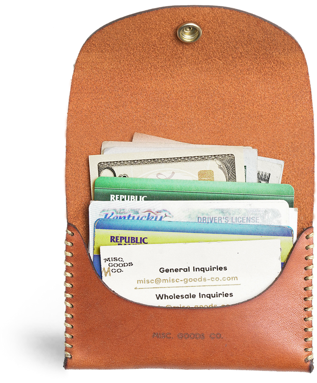 Snap Wallet Tan Open