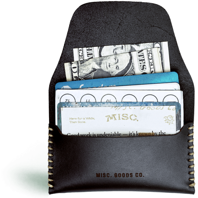 Leather Wallet Open