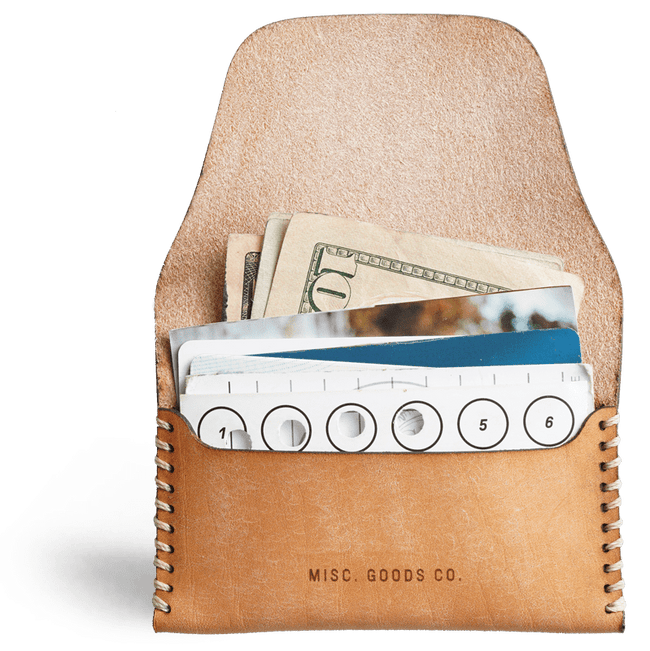 Leather Wallet Open